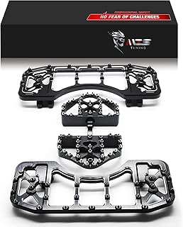 MZS Motorcycle Stretched Passenger Driver Floorboards Set for Touring