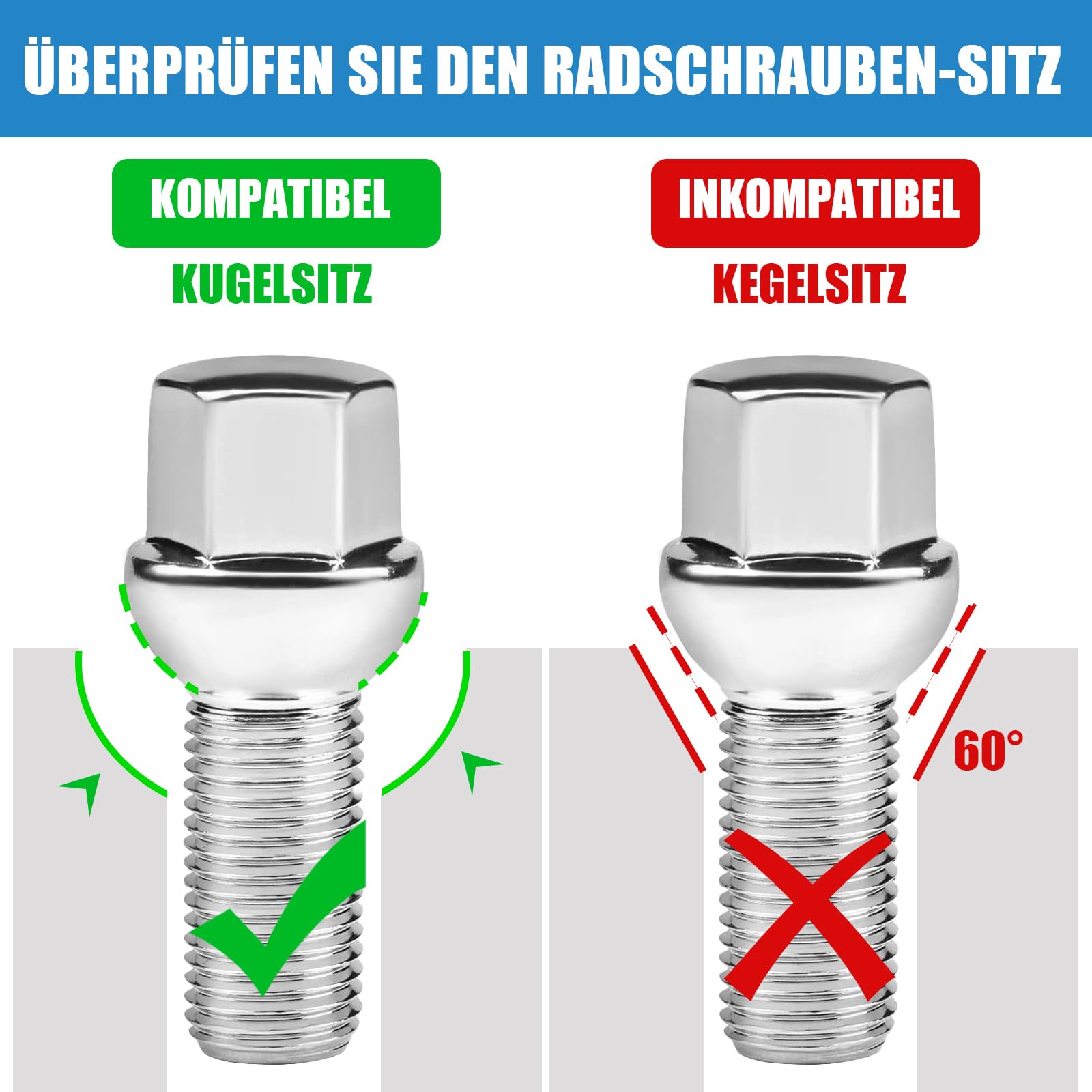 Bulloni Ruota M14x1.5 Bulloni Ruota Frankberg M14x1,5 - 10 Pezzi Per Audi Q7, VW Transporter 2002-2018 Ricambi Ruota Auto