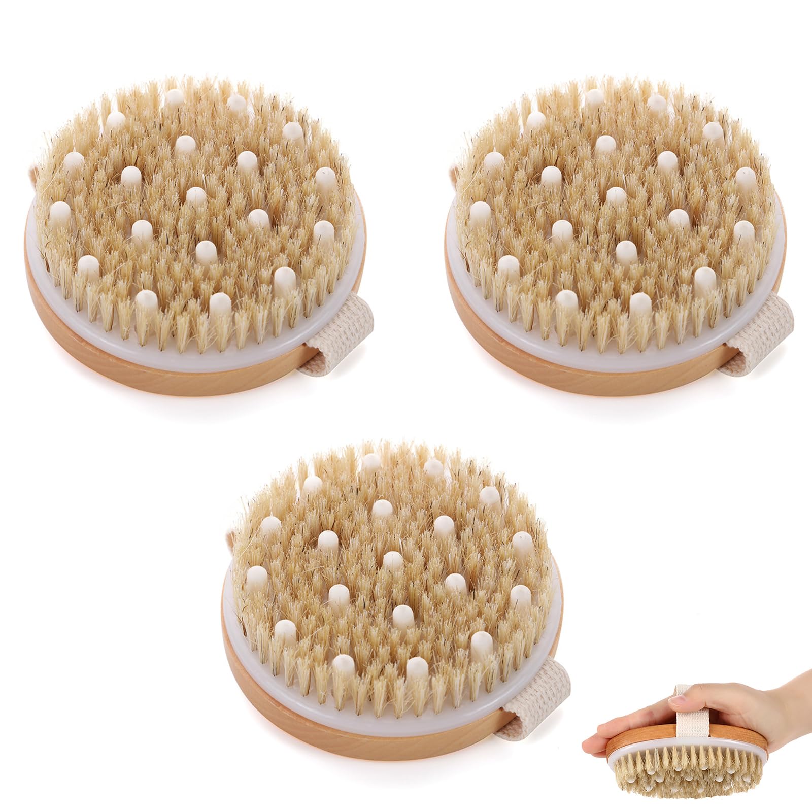 STAYOUNG 3PCS Bathing brush, does not harm the skin, suitable for bathing, removes dead skin cells.