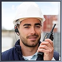 Vista 7 de Macarrie 6 auriculares de radio con micrófono 2 pines en forma de D Walkie Talkie auricular con micrófono Walkie Talkie Auricular compatible