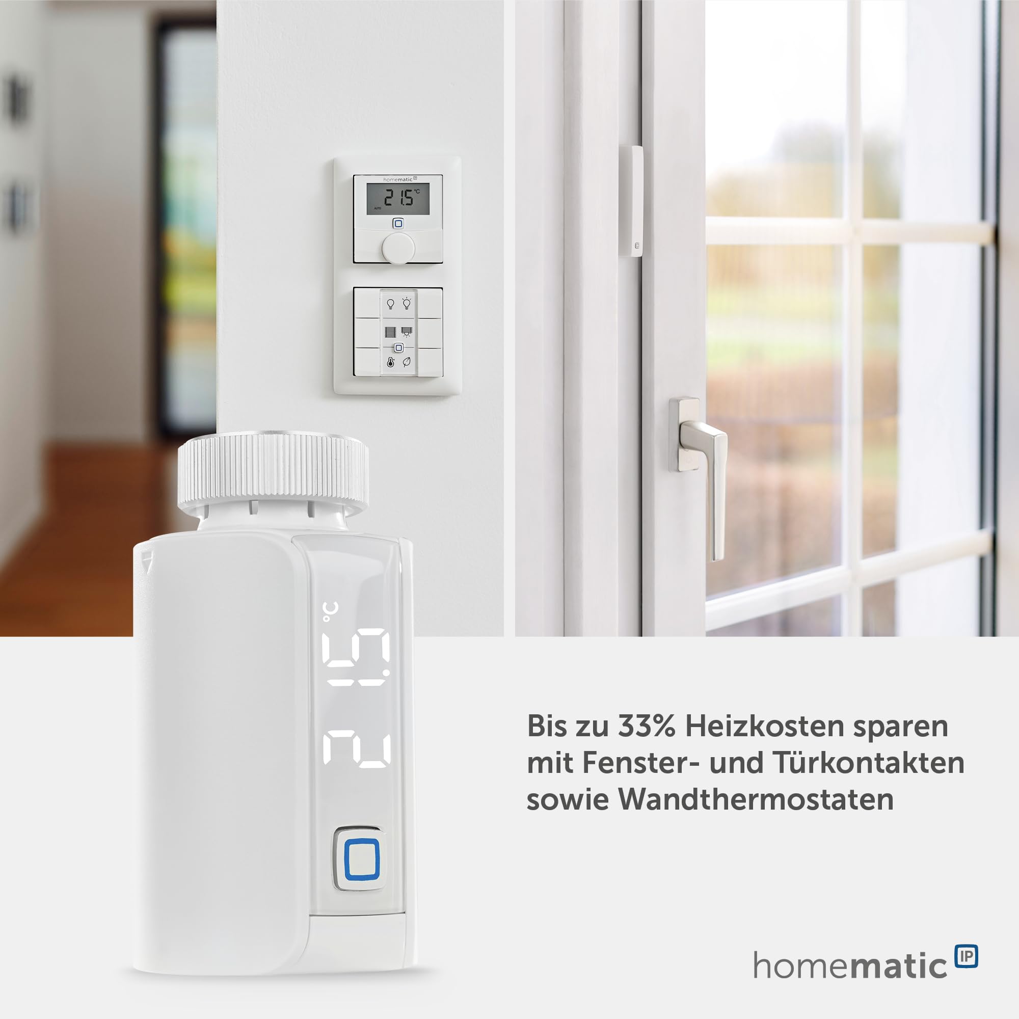 Homematic LP Smart Home termostat do grzejnika EVO, Biały, 53 x 55 x 94 mm