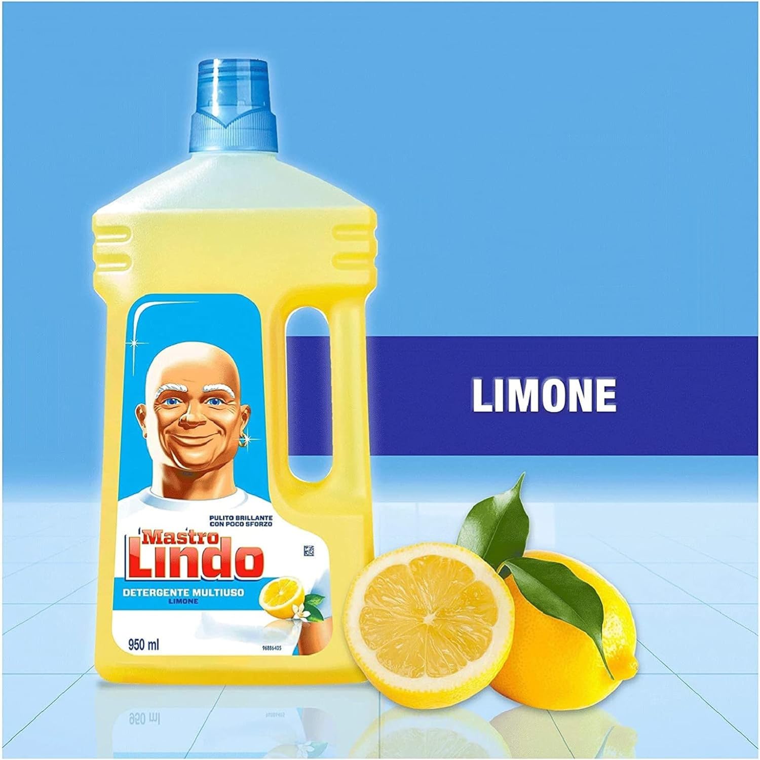 Detersivo Liquido Pavimenti e Multisuperficie – Profumo Limone – Formato 950 ml – Variazioni 4/8/12 Pezzi (12)