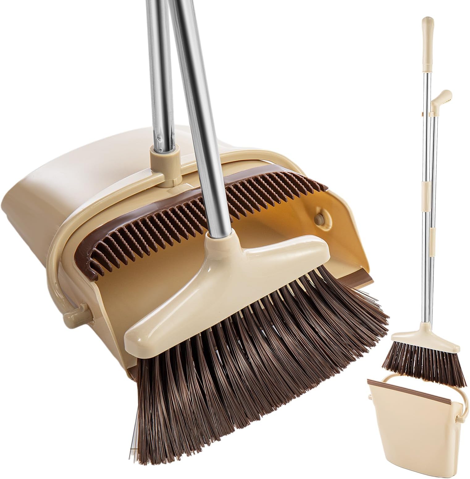 Besen Und Schaufel Mit Langem Stiel MorNon Besen und Kehrschaufelset Set mit Langem Griff, Besen mit Stiel