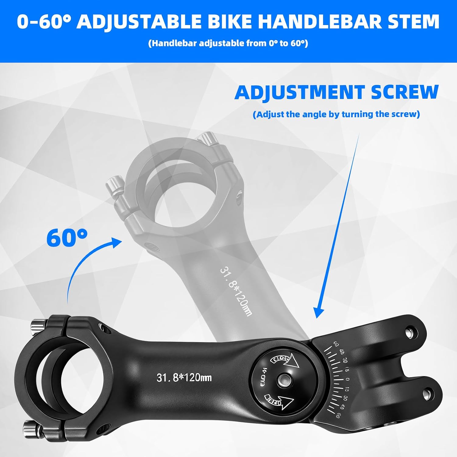 1 Set Adjustable Aluminum Alloy Bike Stem Riser for Mountain Bikes | Lightweight aluminum alloy build, adjustable height, universal fit for mountain and regular bicycles, easy to install