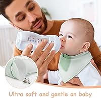 Vista 2 de Yoofoss Baby Bibs 10 Pack Soft and Absorbent Baby Bandana Drool Bibs for Boys Girls