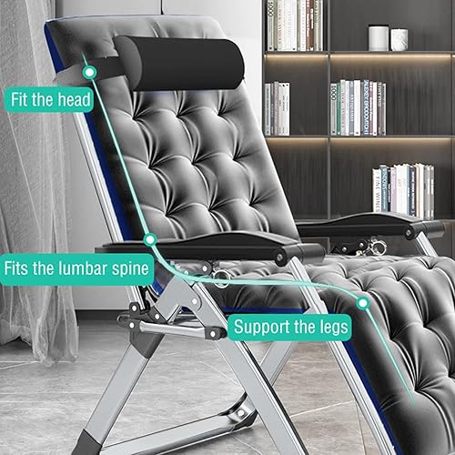 Miniatura 16 de H&ZT 2PK Zero Gravity Chair,Folding Lounge Recliners with Removable Soft Pad,Headrest and Footrest,Sun Tanning Chair for Indoor and Outdoor,Support