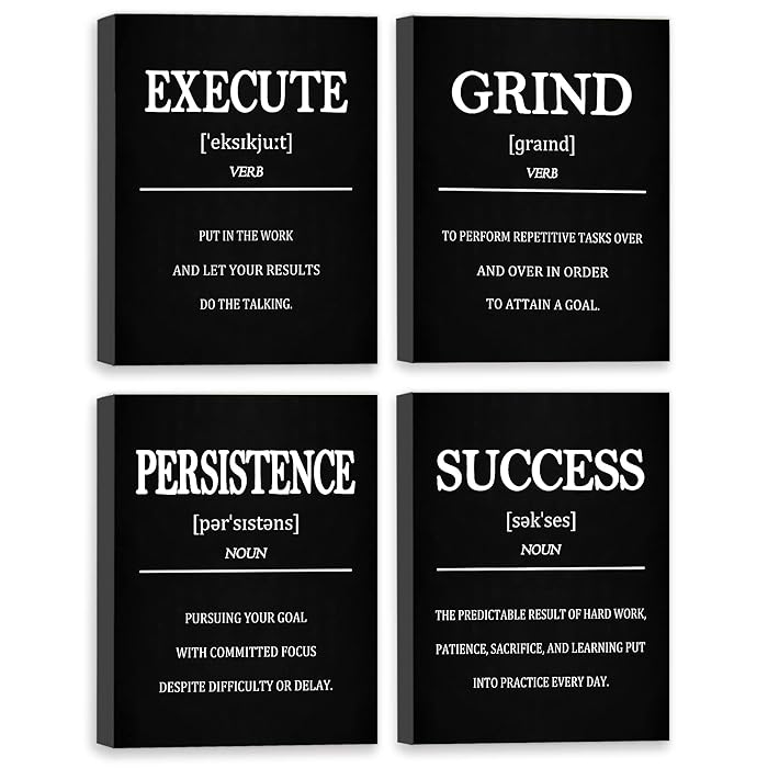 Buy Inspirational Office Canvas Wall Art with Wooden Frames