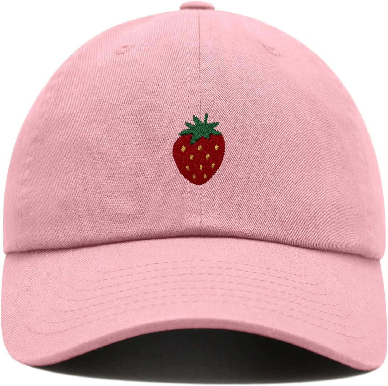 Strawberry Baseball Cap Embroidered Cotton Adjustable Dad Hat
