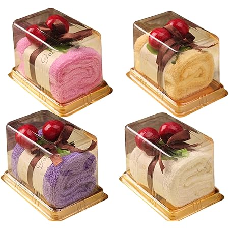Amazon カップケーキ風 ハンドタオル ミニタオル セット 個包装 クリアケース 景品 プチギフト ご挨拶品 結婚式 二次会 粗品 ばらまき 02 6個セット タオルセット ホーム キッチン オンライン通販