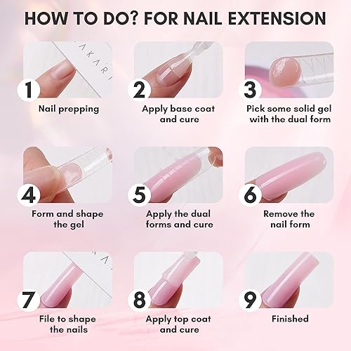 Miniatura 9 de Makartt Kit de arte de gel de uñas 3D 4 colores 3D para esculpir DIY Manicura de gel sólido Constructor transparente y brilla para extensión,