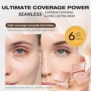 Under Eye Colour Corrector For Dark Circles - Long-Lasting Under Eye Brightener & Concealer - Hydrating Formula Color Corrector Makeup - Instant Anti Age Eye Bag, Fine Lines Full Cover