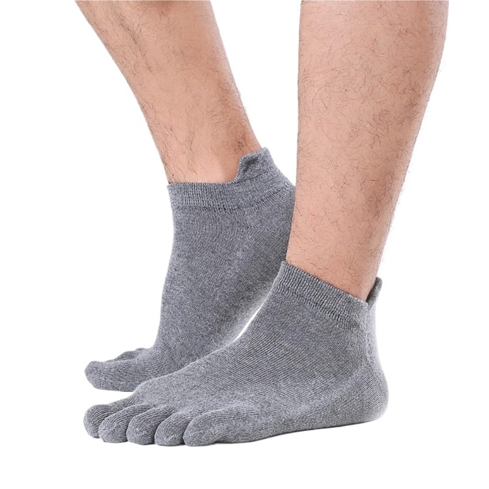 IRFHDCX Toe Socks 3 Pair Socks Solid Color Cotton Toe Summer Winter Five / 5 Finger Business Sock(Color 04)