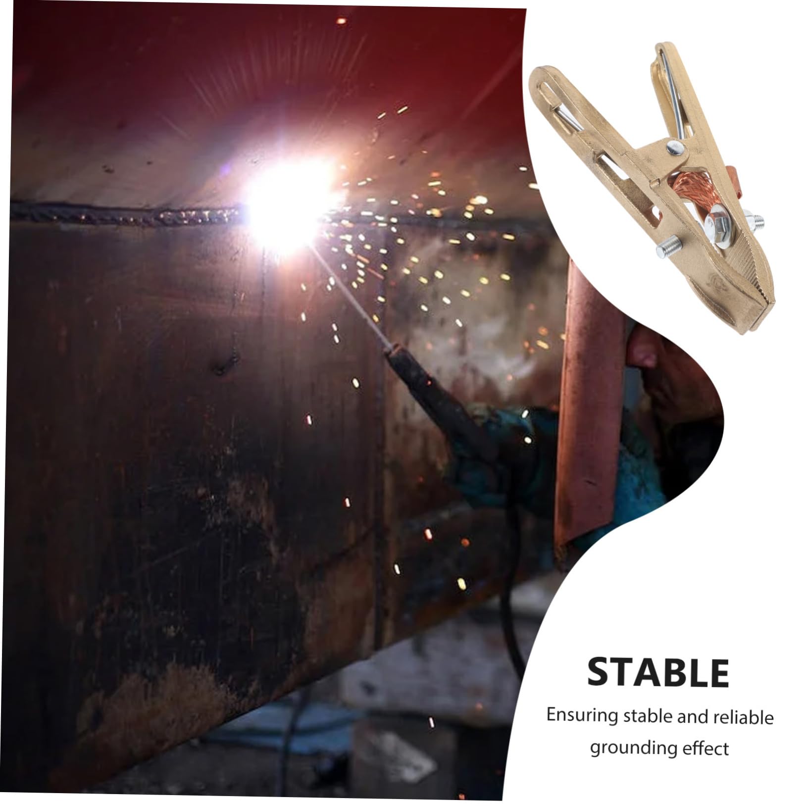 NULYLU Welding Ground Clamp Welder Ground Cable Clamp Welder Parts Welding Clamp Welder Grounding Clamp Welder Clamp Ground Rod Clamp Heavy Duty Clamps Clamp for Welding Ground Copper
