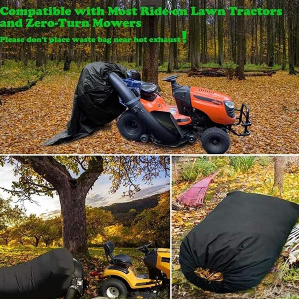 Garden Lawn Tractor Leaves Bag Reusable Leaves Bag Durable Lawn Leaf Bag Black