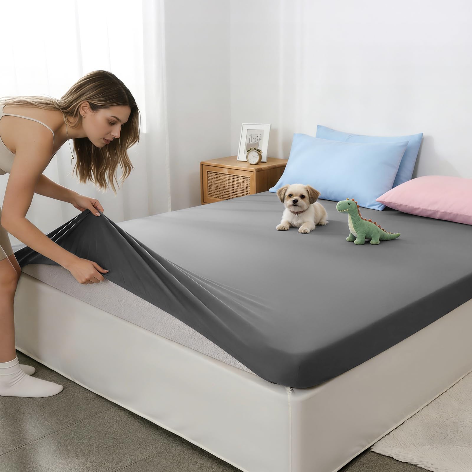 ZonLi Cooling Fitted Sheet for Tatami - 60"x80" Queen Size