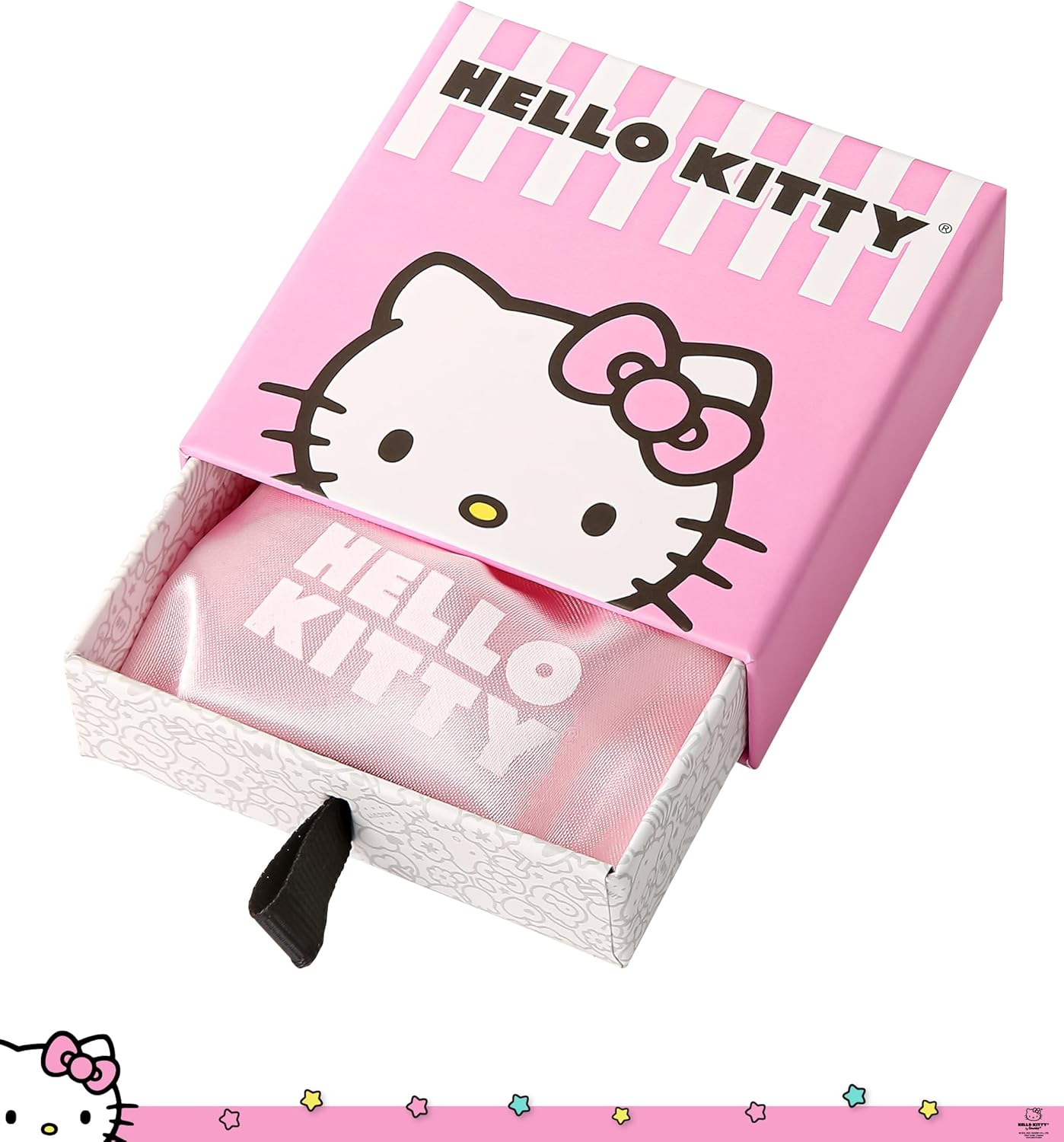 Hello Kitty Sanrio Women’s Bracelets - Silver Flash-Plated Jewelry with Heart Pendants and Zirconia Accents - Image 6