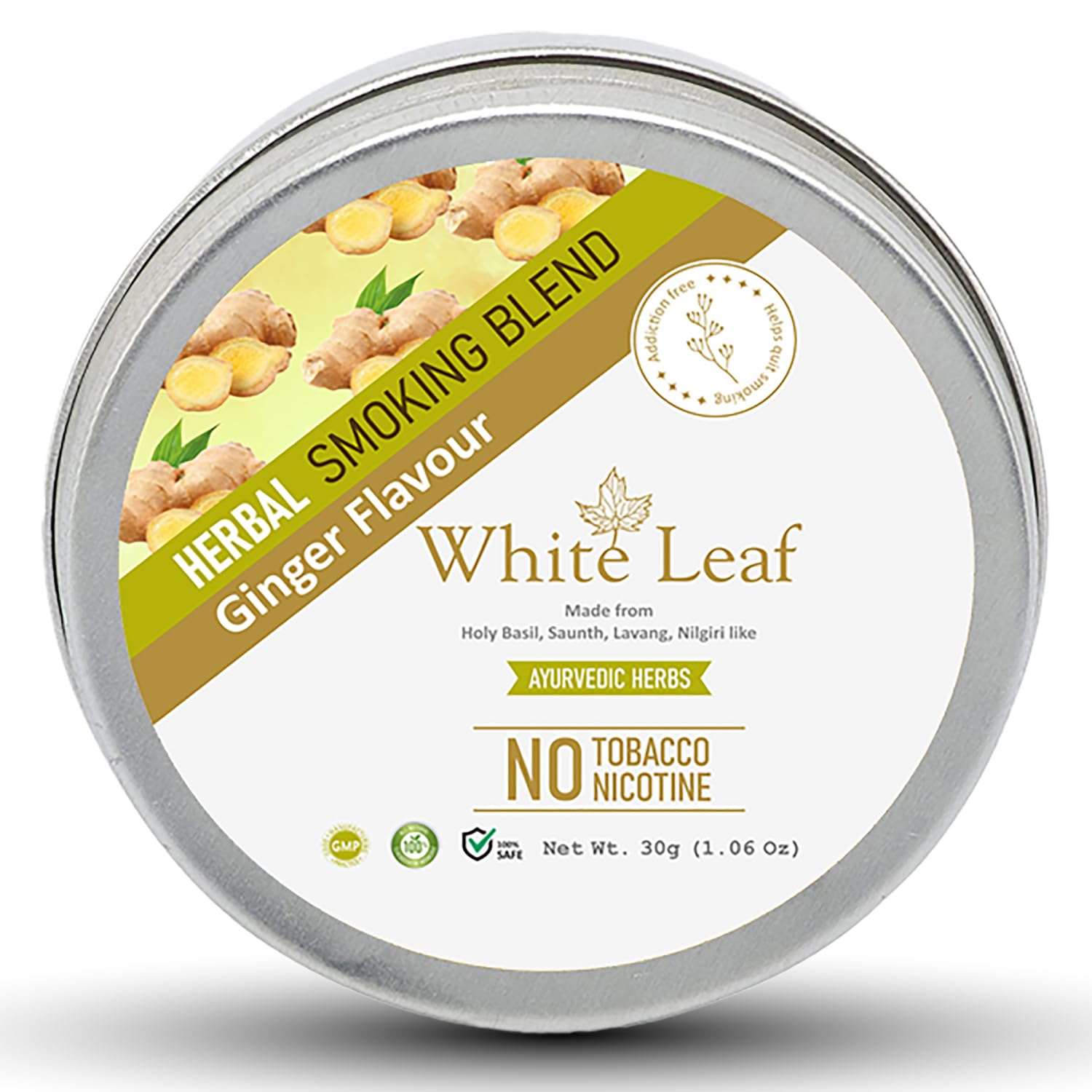 White Leaf Tobacco & Nicotine Free Smoking Mixture With 100% Ginger Flavour Herbal Smoking Blend (makes 40 rolls) Tobacco Alternatives, Herbal Smoking Mix 1 Pack 30gm (B0CP2JBJP7) Amazon Price History, Amazon Price Tracker