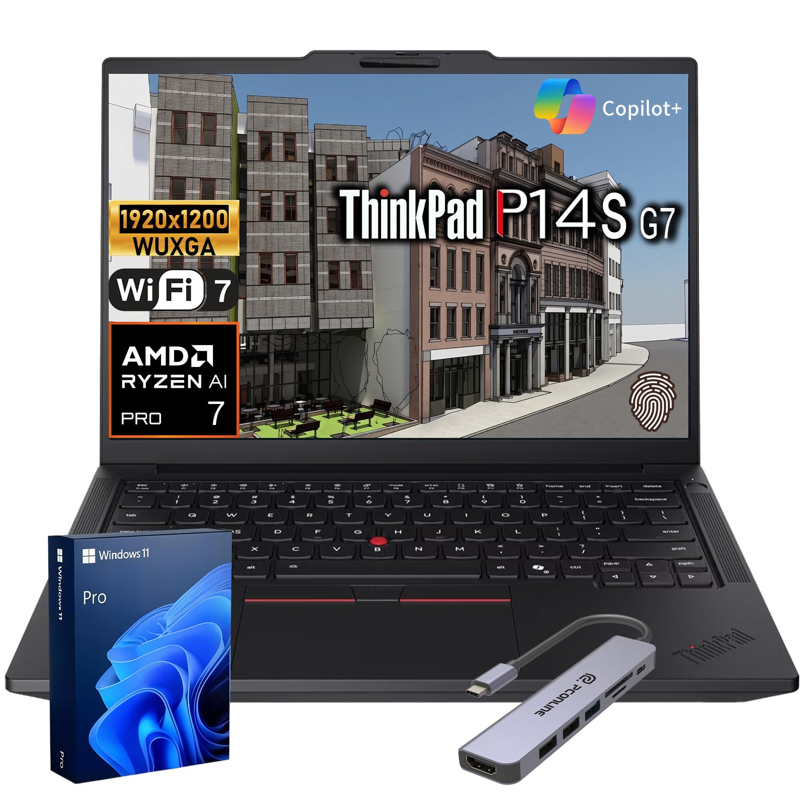 Lenovo ThinkPad P14s AMD Ryzen AI 7 Pro 450 32GB + 1TB Business Laptop