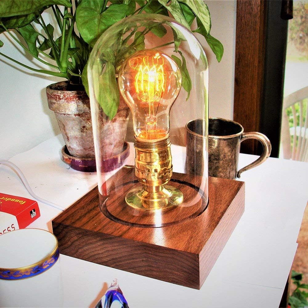 HESSION Edison Light Bulbs, A19 led 40w Vintage Antique Tungsten Filament Bulbs,E26 Base Edison Bulbs, Decorative Light Bulb Dimmable Amber Glass(6 Pack)