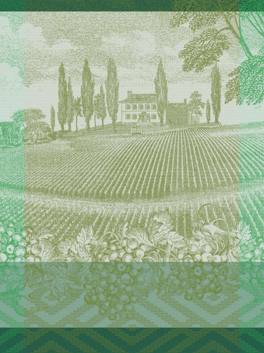 LE JACQUARD FRANÇAIS - Vignoble Tea Towel Green