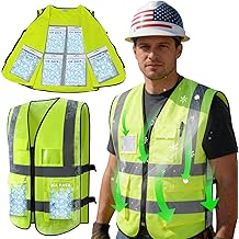 Cooling Ice Vest with 24pcs Ice Pack - Cooling Vest with Adjustable Strap Cool Vest with Pockets