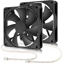 140mm x 25mm 12V Silent PWM Computer Case Cooling Fan High Performance 4PIN for DIY Server Rack Electronic Cabinet Cooler 2 Pack P-14025