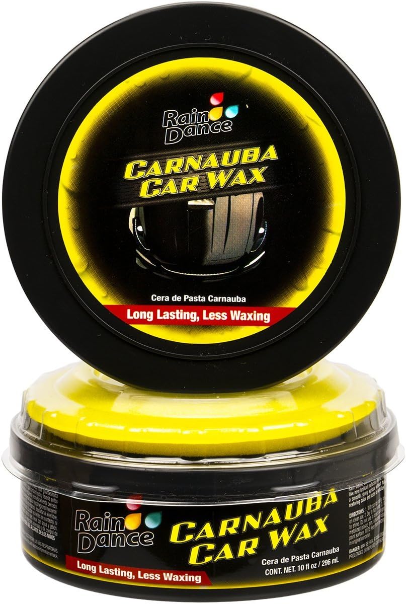 Rain Dance Carnauba Car Wax - 10 Fl Oz - Smoothens Fine Scratches Creating Brialliant and Shiny Surface