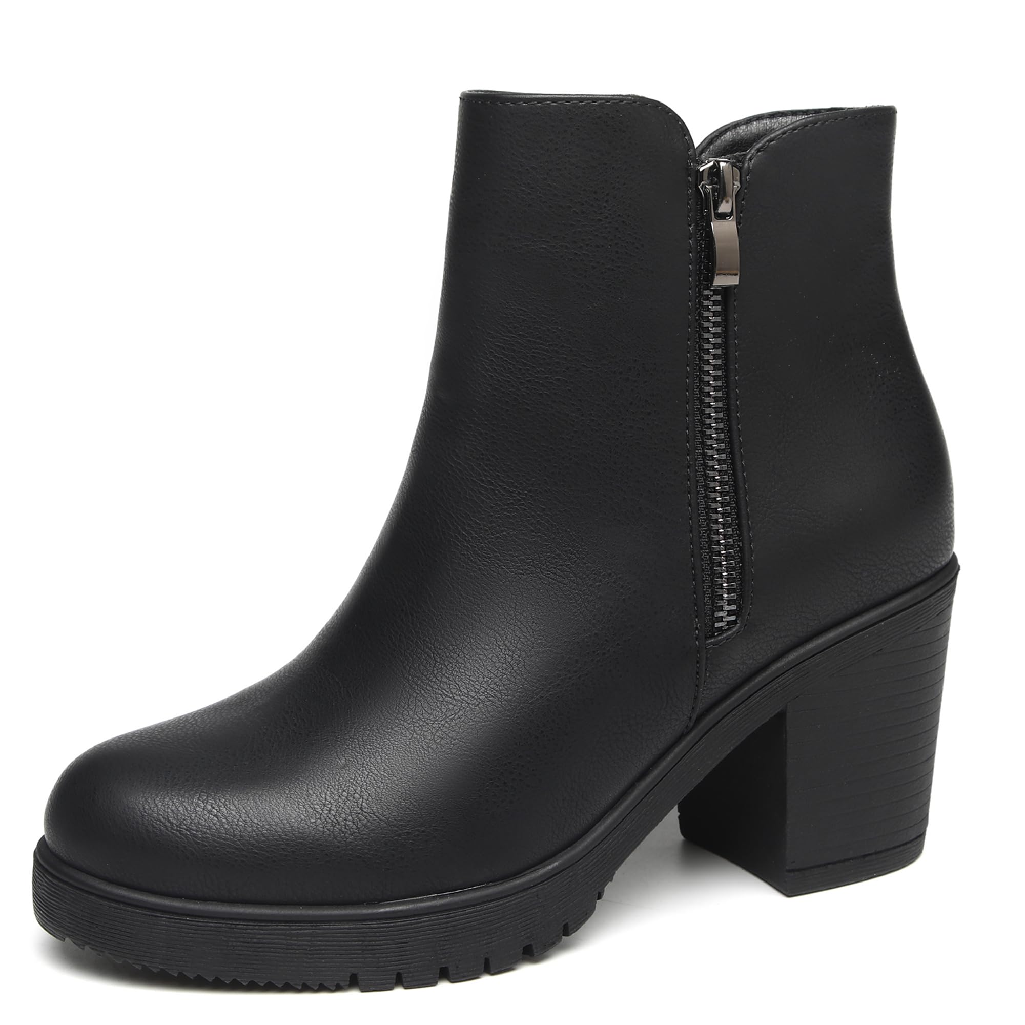 TYNDALL Womens Low Heel Platform Chunky Heel Ankle Boots Booties for Women