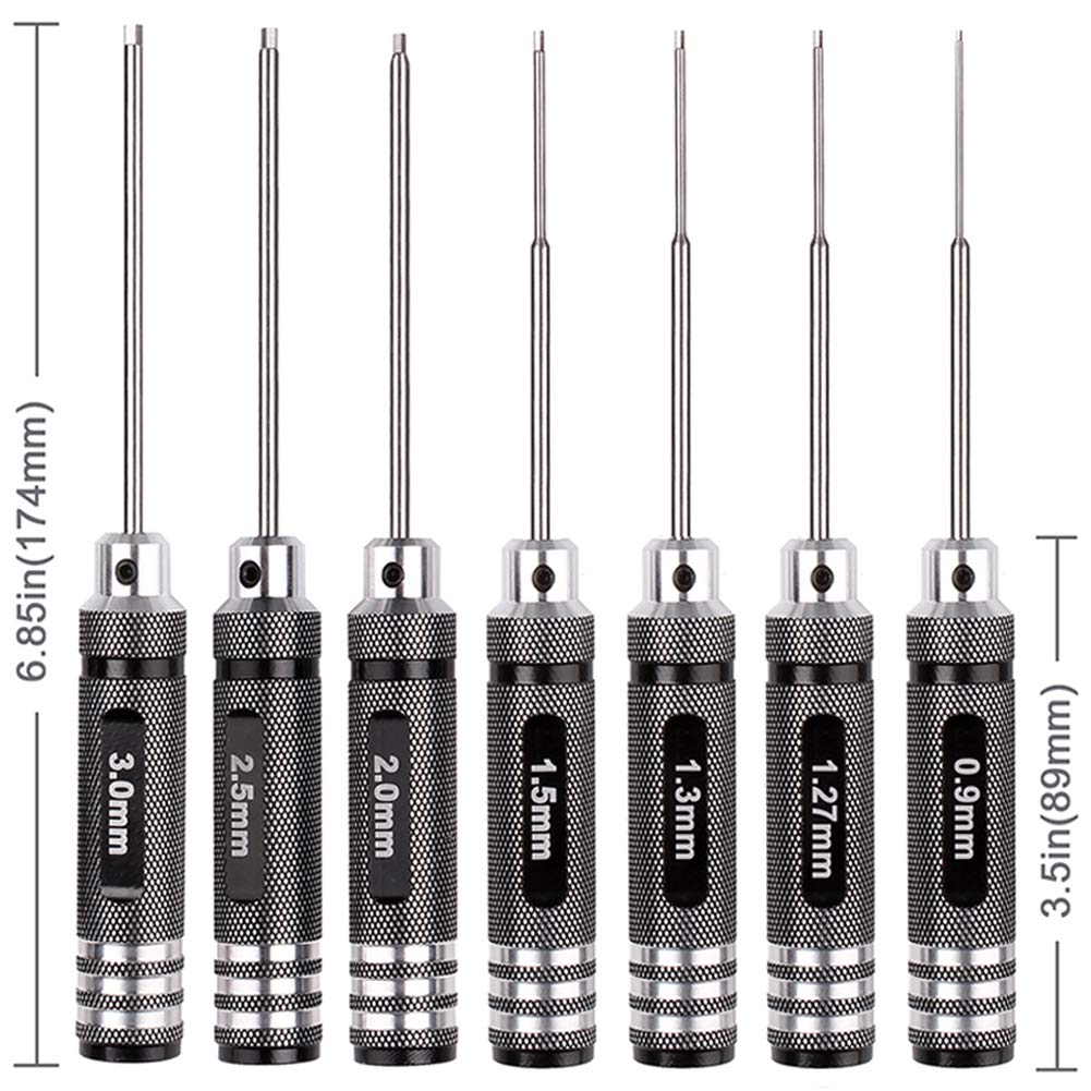 Amazon.com: 7pcs Hex Screw Driver Set RC Tools Kit 0.9mm