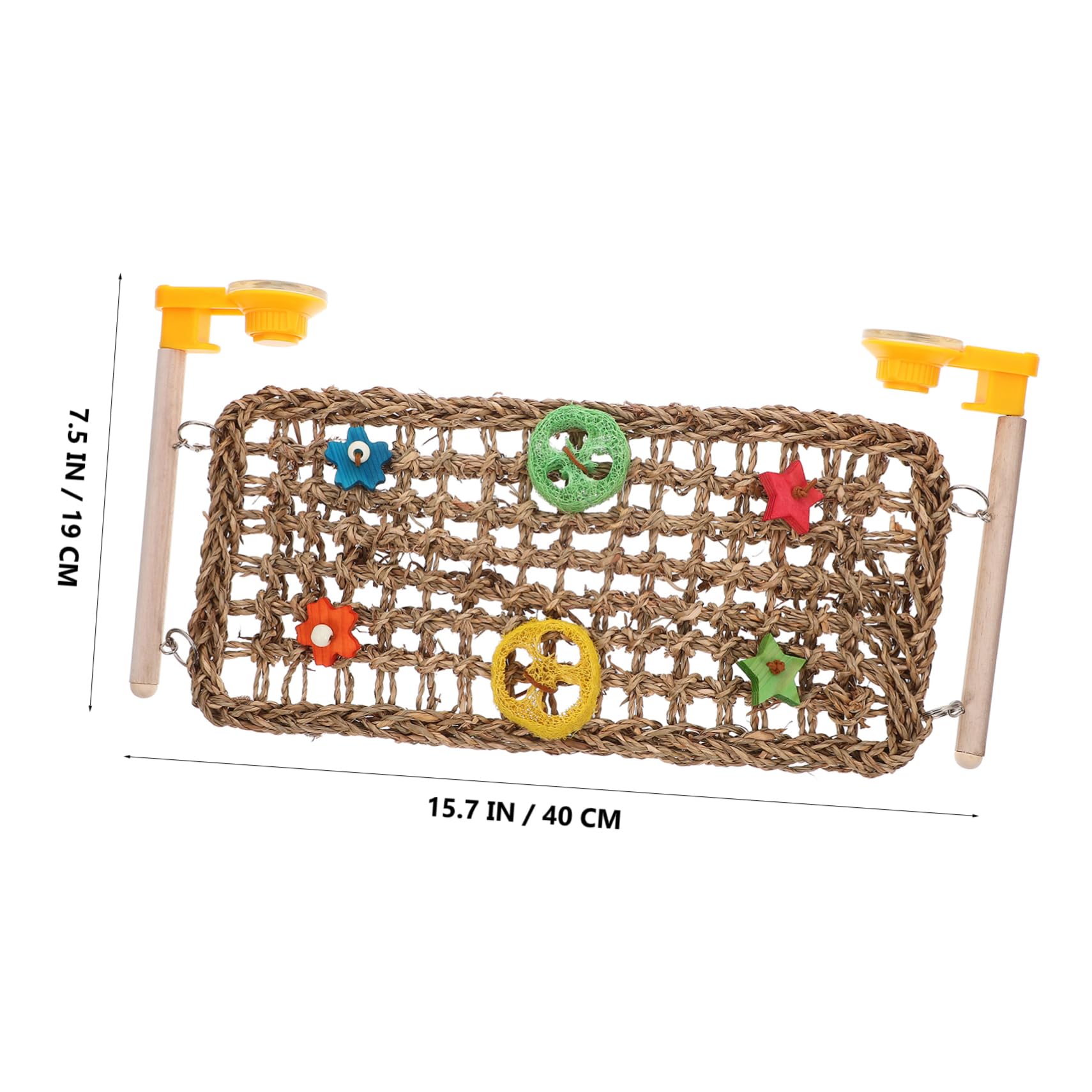 Vogelspielzeug Für Papageien Und Nymphensittiche Woven Hammock Kletterseil Und Kletterleiter Aus Robustem Gras Für Aktives Spielen Und Klettern Im Vogelkäfig