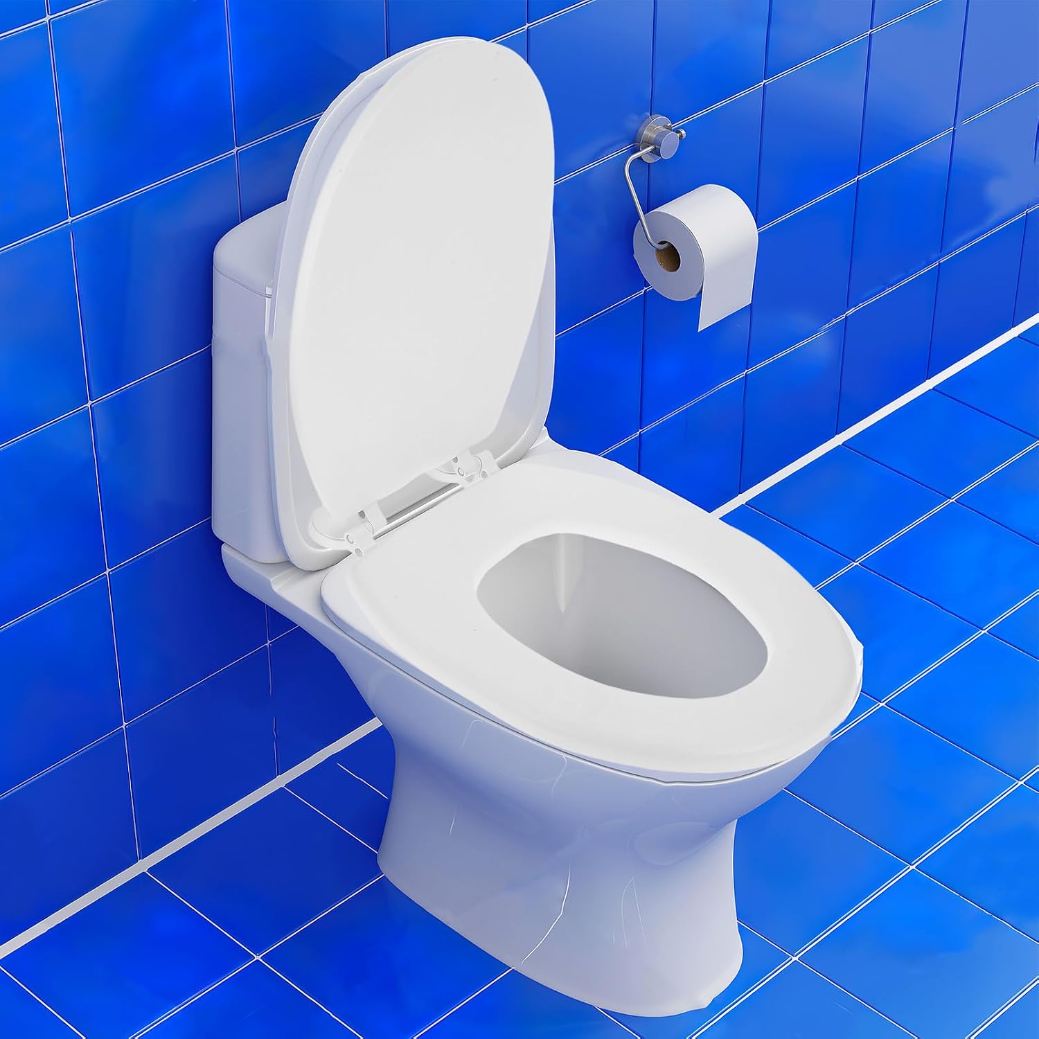 Generic Universal Thickened Foam Toilet Seat Lid with Eva Material, White U-shape Toilet Gasket Bathroom Accessory for Home and Housewarming Use