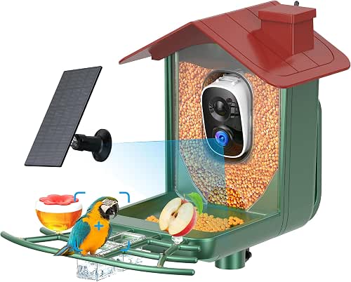 Smart Bird Feeder with Camera Outdoor: Solar Birdfeeder Cam for