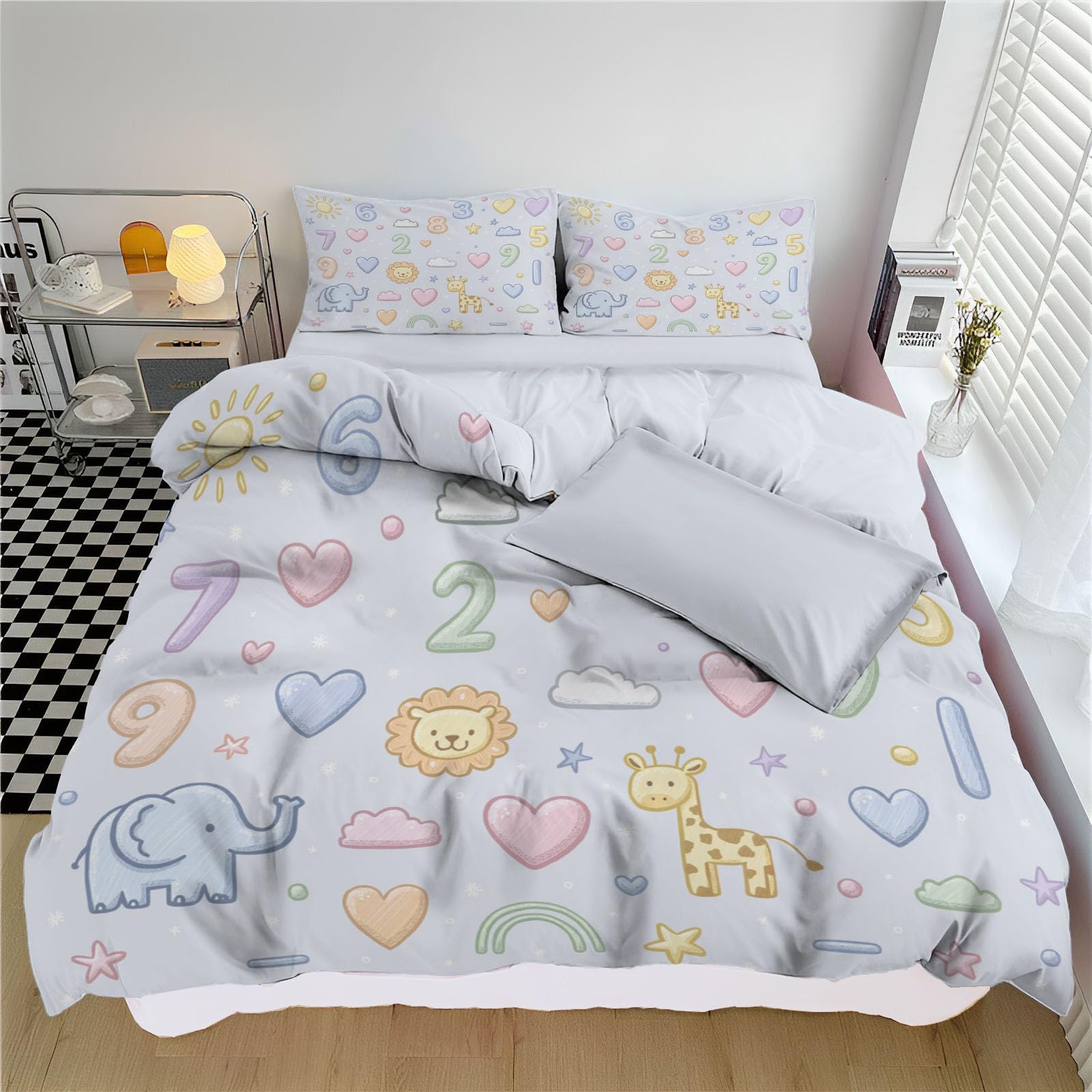 Housse de couette Alphabet 140x200cm pour moderniser instantanément une chambre d'étudiant