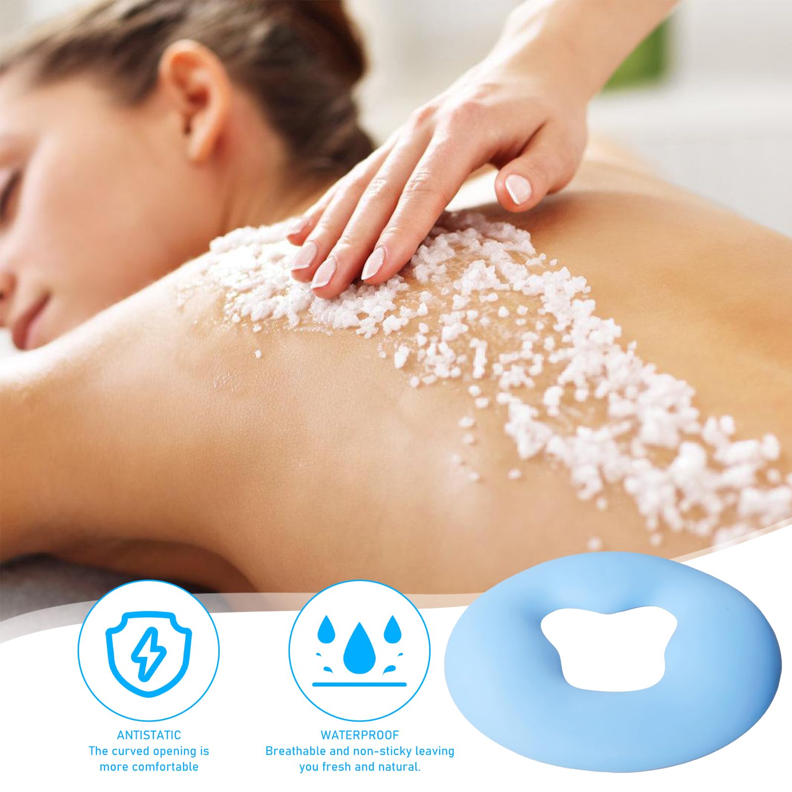 Cojín de silicona para spa, cojín facial de silicona, cojín de gel, cojín facial de gel para mesa de masaje, cojín facial de gel, masajeador de belleza, cuidado de la piel, superposición suave cara