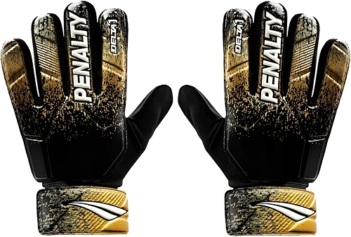 Luva Goleiro Delta 1 Adulto - Preto/Dourado - Tamanho 10