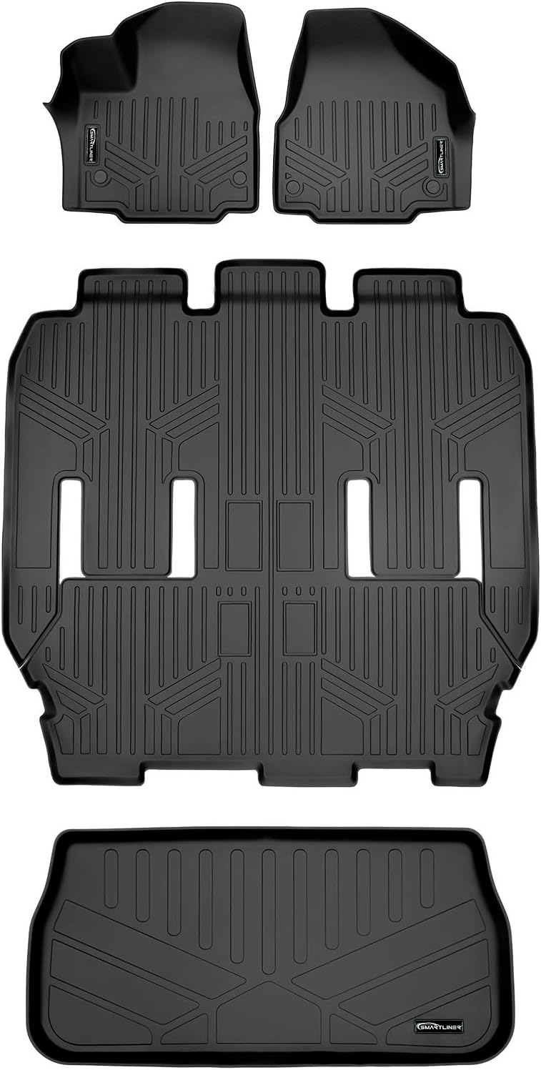 SMARTLINER Floor Mats 3 Rows and Cargo Liner Behind 3rd Row