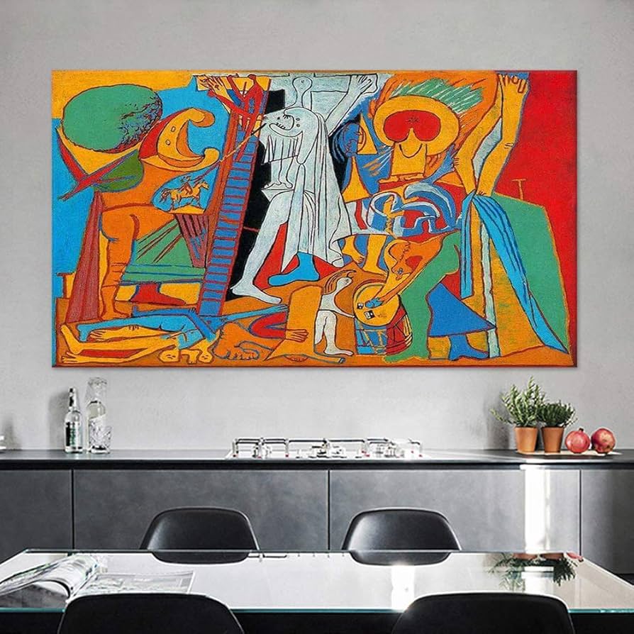 ピカソ絵画   壁掛け Amazon｜ZENDA パブロ・ピカソ ウォールアート ピカソ はりつけ