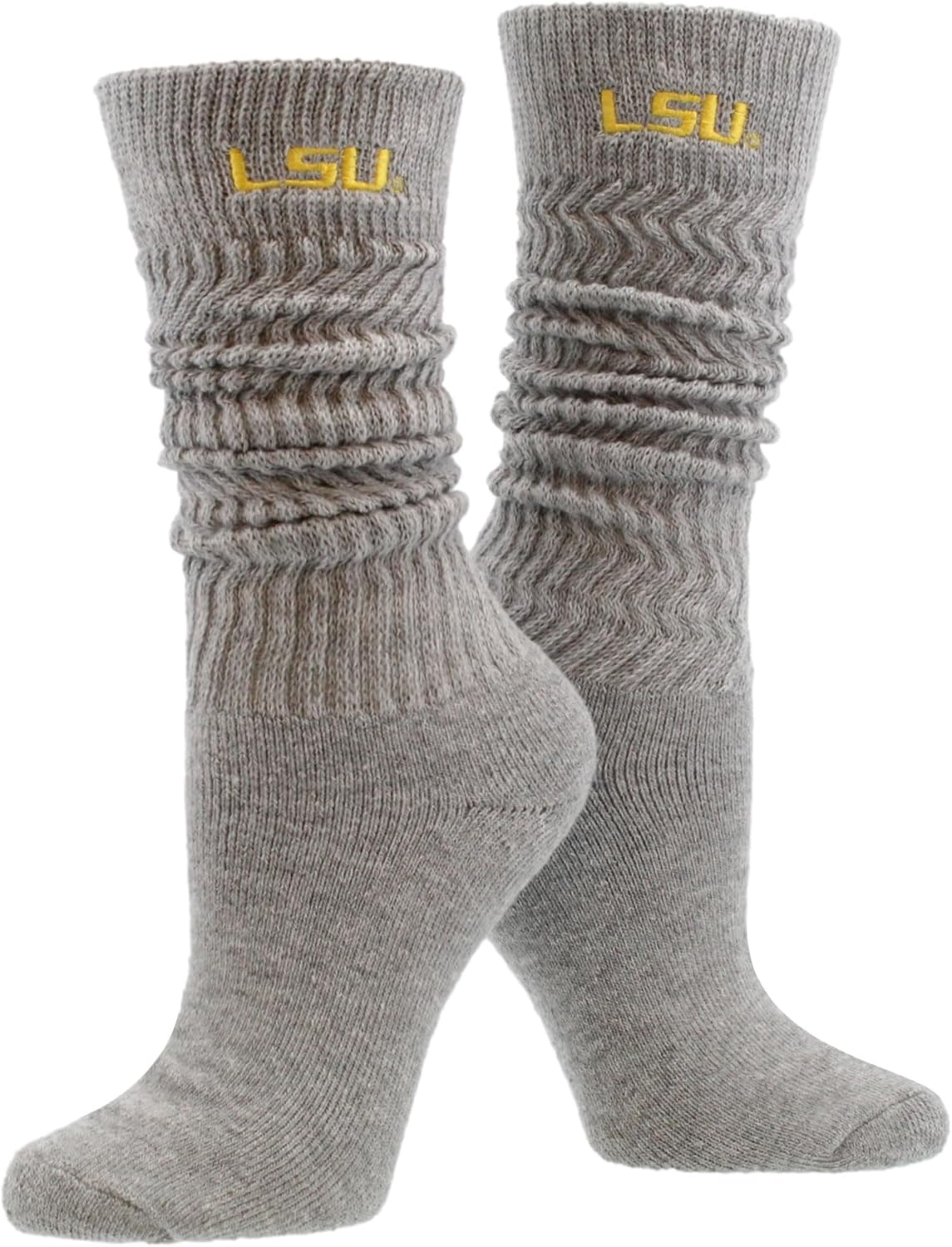 TCK NCAA College Slouch Socks Womens, Cozy, Lounge Scrunch Sock for Women