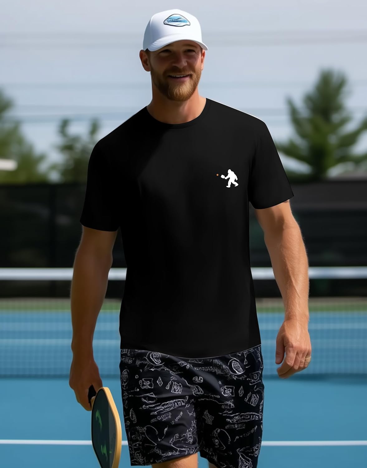 Pickleball Shirts for Men - UPF 50+ Quick Dry Performance Tee Short Sleeve T-Shirt for Pickleball Players