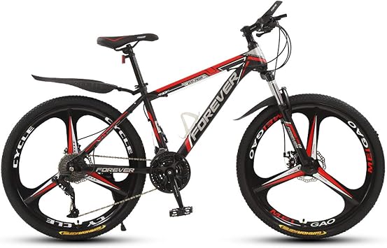 Mens Mountain Bike 26" Hardtail Mountain Bike with Front Suspension Comfortable Seat Shock Absorbing Bike Bicycle for Adults Teens