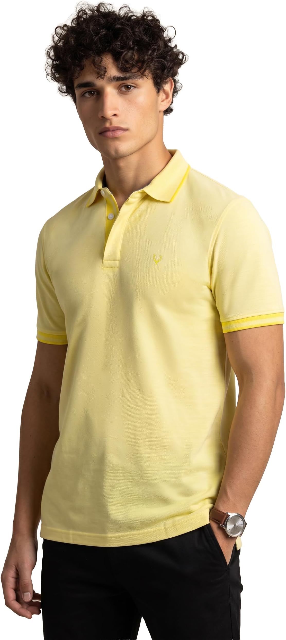 Menโs Pastel Shade Polo TโShirt | Birdโs Eye Knit Texture | Soft CottonโBlend | Regular Fit | Half Sleeves | Casual Everyday Wear