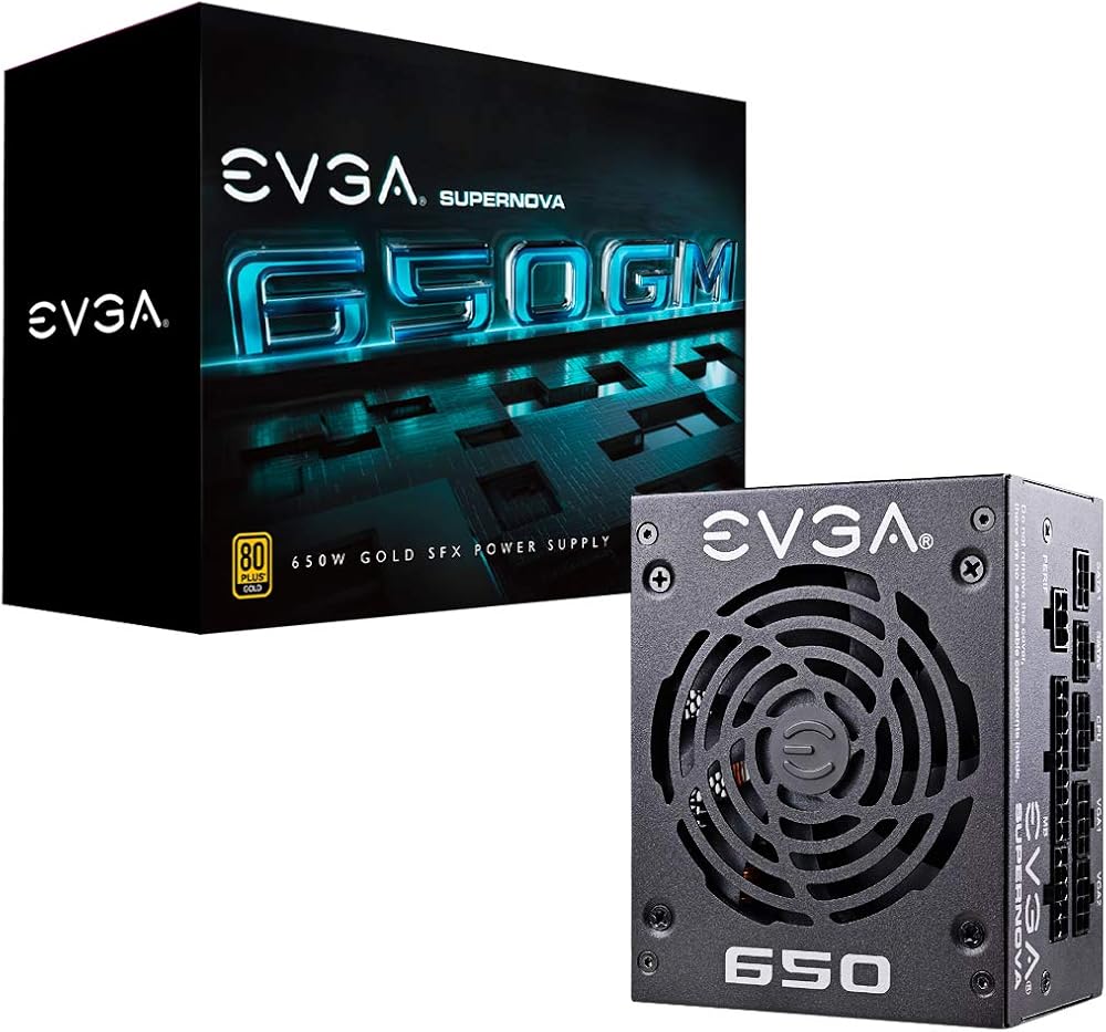 EVGA SuperNOVA 650 GM, 80+ Plus Gold Certified 650W Fully Modular SFX Power Supply with ECO Mode and DBB Fan - View 1