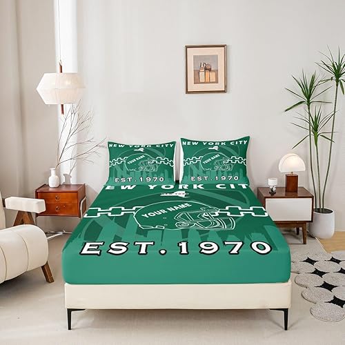 Miniatura 8 de Erosebridal Sábana bajera ajustable personalizada para niños, para fanáticos del fútbol deportivo, juego de cama del equipo de fútbol, juego de ropa