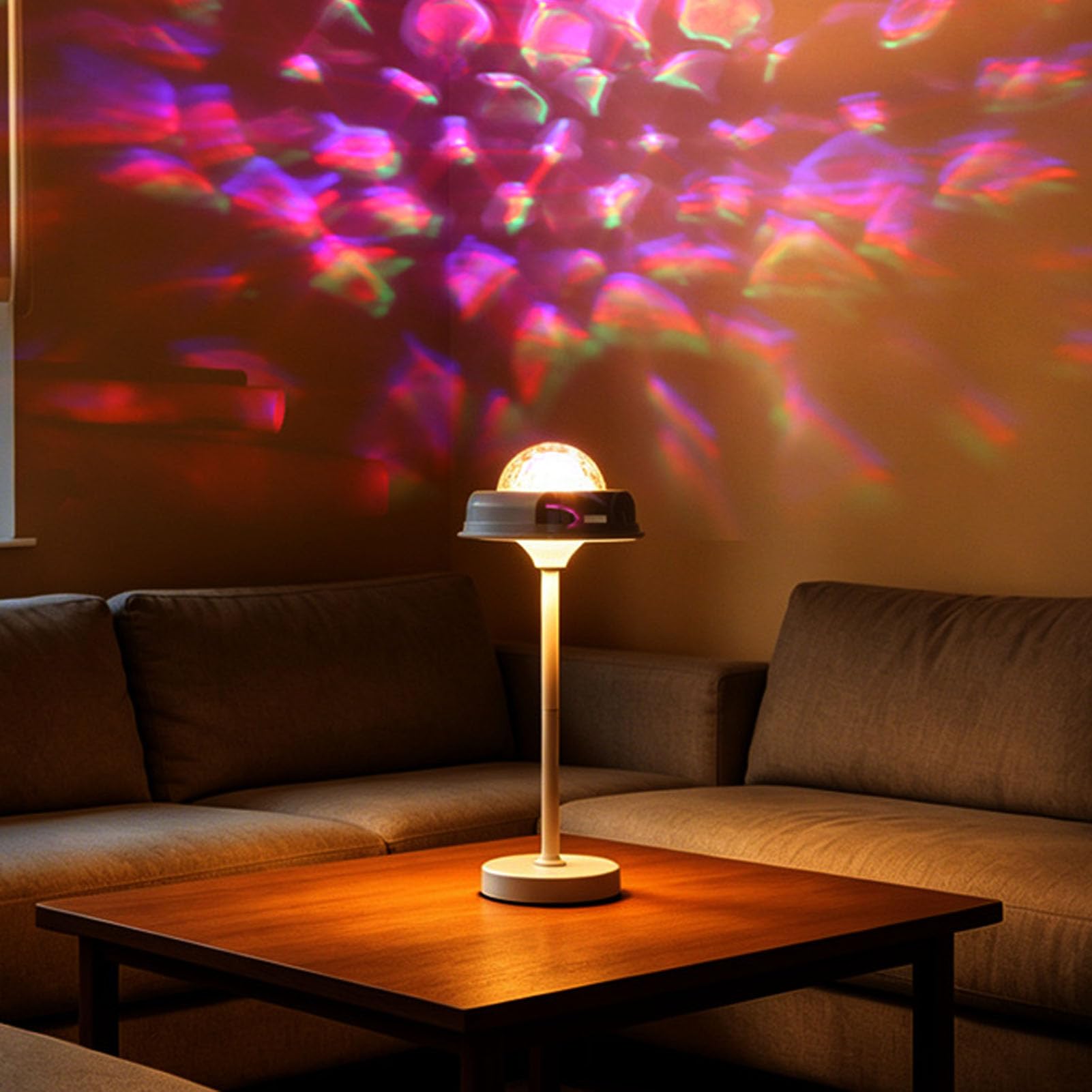Fockety Lampada da Doccia Impermeabile con Proiezione di Increspature