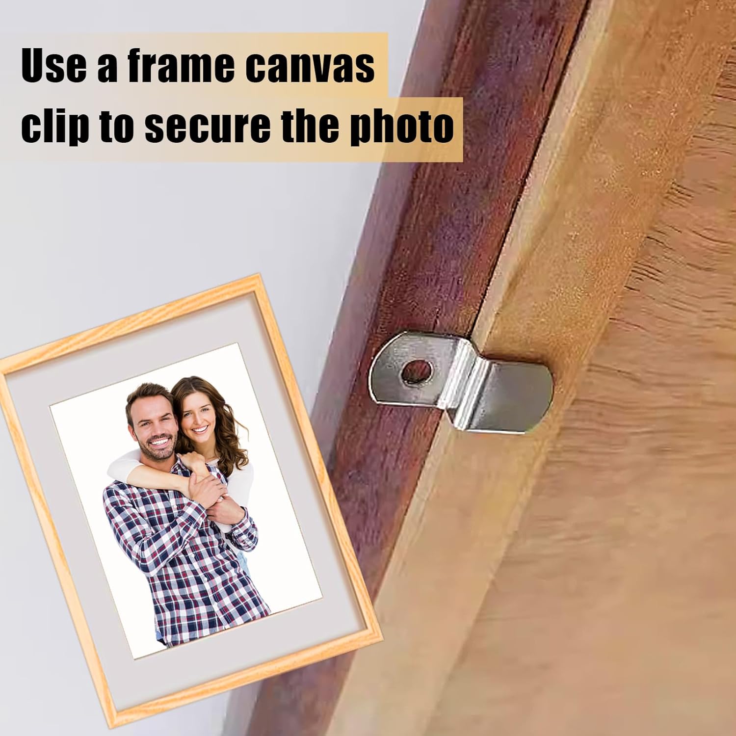 40 PCS Picture Frame Clips, Z Offset Bracket to Hold in Canvas(0.1" 0.2" 0.42" 0.47"), Include Metal Screws