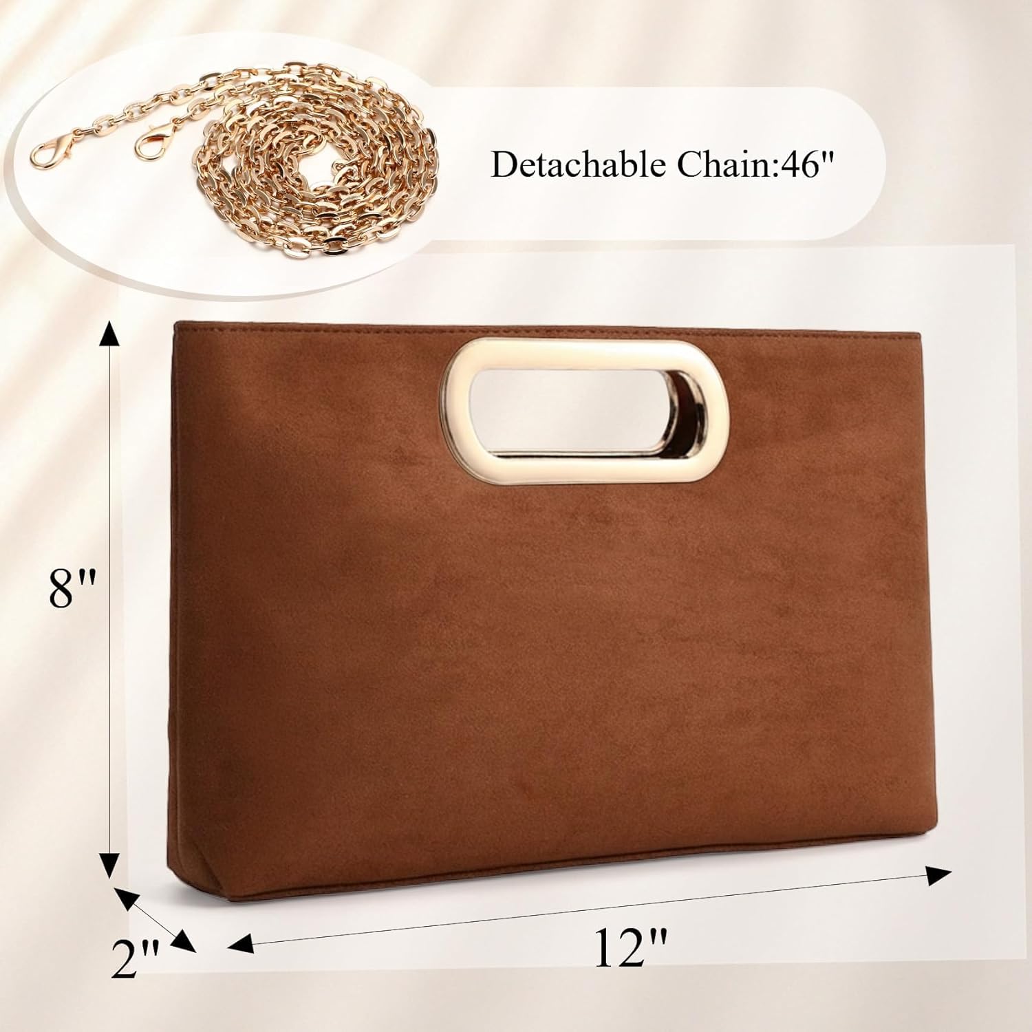 Clutch Purse for Women Evening Clutch Handbag for Wedding Party Formal Evening Bag with Detachable Chain