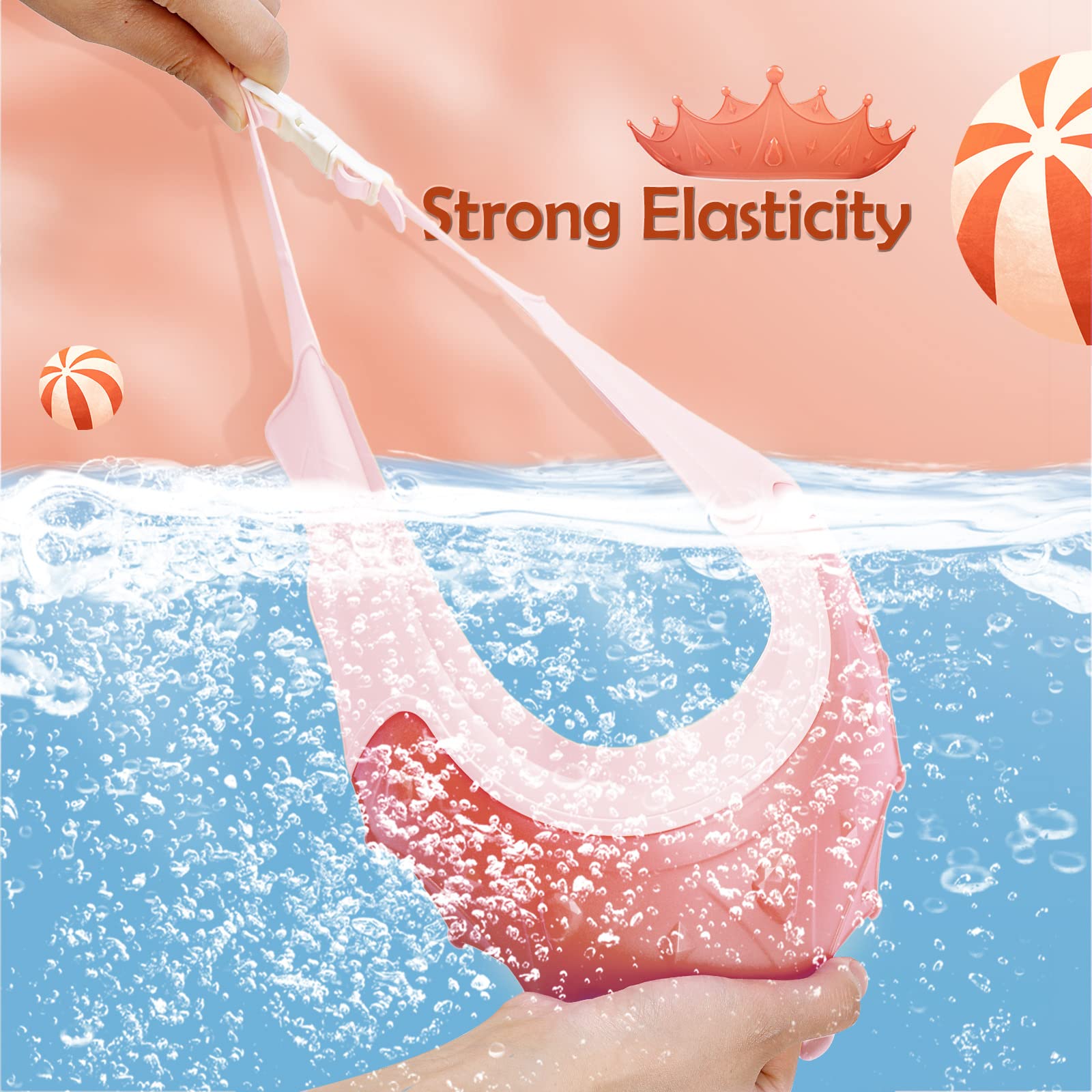 Romon Children's Shower Cap, Adjustable Children's Bath Visor - Image 3