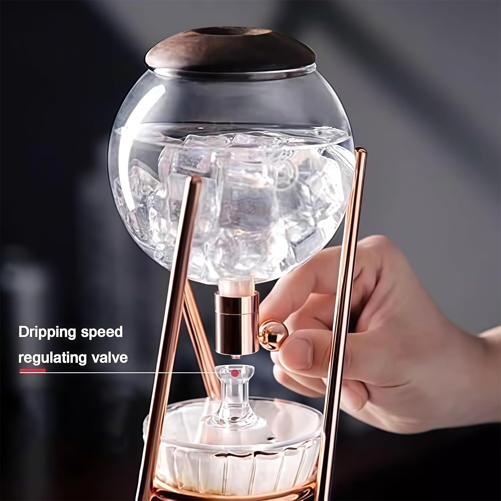 500 ml, ekspres do kawy mrożonej Cold Brew z technologią Slow Drip, regulowana prędkość kapania, ekspres do kawy Cold Brew z ramą ze stali nierdzewnej, przygotowuje 3-5 filiżanek