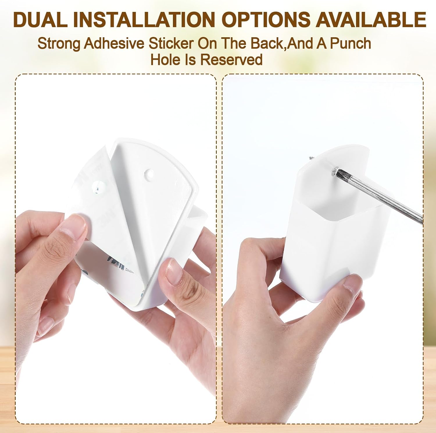 3 Pcs Remote Control Holder Wall Mount White TV Remote Holder Self-Adhesive Wall Mount Storage Organizer for Home Office School and Living Room TV Air Conditioner Pen (White) image 3
