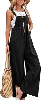 Zontroldy Women's Wide Leg Cotton Jumpsuit